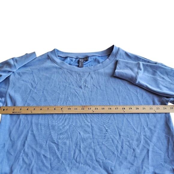 Sweaty betty womens Sz 10 blue after class sweatshirt yoga split side - Picture 4 of 8